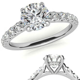 Round Moissanite Engagement Ring