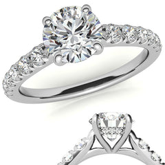 Round Moissanite Engagement Ring