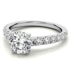 Round Moissanite Engagement Ring