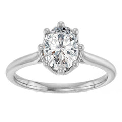 Oval Moissanite Solitaire Ring