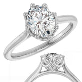 Oval Moissanite Solitaire Ring