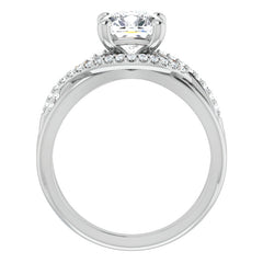 Multi-Band Cushion Moissanite Infinity Engagement Ring