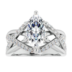 Multi-Band Marquise Moissanite Infinity Engagement Ring