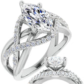 Multi-Band Marquise Moissanite Infinity Engagement Ring