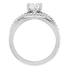 Multi-Band Oval Moissanite Infinity Engagement Ring