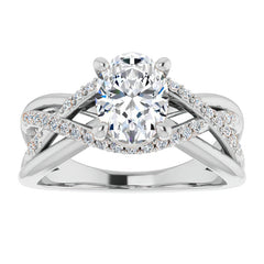 Multi-Band Oval Moissanite Infinity Engagement Ring