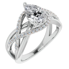 Multi-Band Pear Moissanite Infinity Engagement Ring