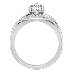 Multi-Band Pear Moissanite Infinity Engagement Ring