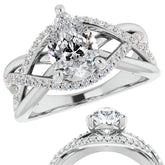 Multi-Band Pear Moissanite Infinity Engagement Ring