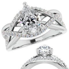 Multi-Band Pear Moissanite Infinity Engagement Ring