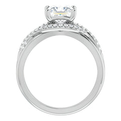 Multi-Band Princess cut Moissanite Infinity Engagement Ring