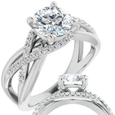 Multi-Band Round Brilliant Moissanite Infinity Engagement Ring