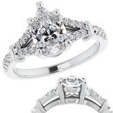 Split Shank Pear Moissanite Engagement Ring