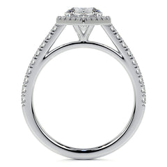 Duchess Marquise Halo Moissanite Engagement Ring