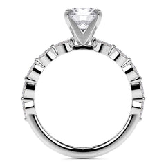 3x1.5mm Single Prong Marquise Moissanite Engagement Ring