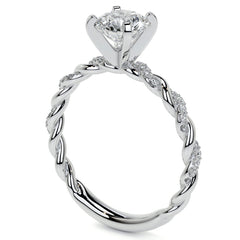 Twisted Rope Moissanite Engagement ring