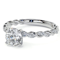 Twisted Rope Moissanite Engagement ring