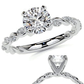 Twisted Rope Moissanite Engagement ring