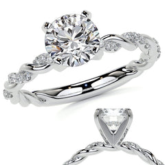 Twisted Rope Moissanite Engagement ring
