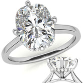 NSEW Rectangular Cushion Moissanite Engagement Ring