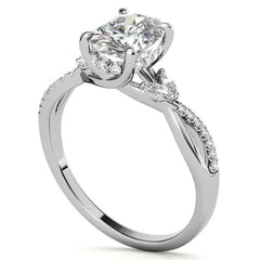 Split Shank Marquise and Oval Moissanite Engagement Ring