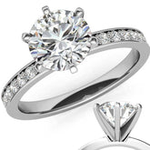 Moissanite Engagement Ring, 0.24ct Prong Set