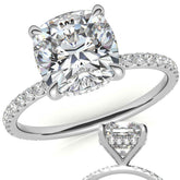 Petite Cushion Moissanite Engagement Ring