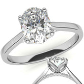 Oval Tulip Prongs Moissanite Engagement Ring
