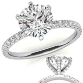 6-Prong Round Brilliant Moissanite Engagement Ring