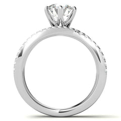 Round Brilliant Moissanite Multi-Band Engagement Ring