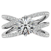 Round Brilliant Moissanite Multi-Band Engagement Ring