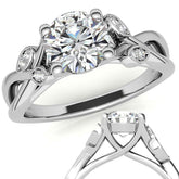 Floral Inspired Trellis Ivy Moissanite Engagement Ring