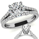Split Shank Moissanite Engagement Ring