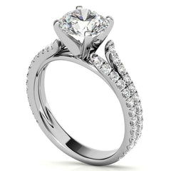 Split Shank Moissanite Engagement Ring
