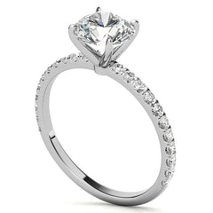 Petite 4-Prong Round Brilliant Moissanite Engagement Ring