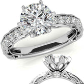 6-prong Round Woven Moissanite Engagement Ring