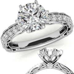 6-prong Round Woven Moissanite Engagement Ring