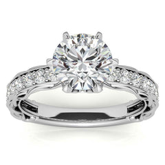 6-prong Round Woven Moissanite Engagement Ring