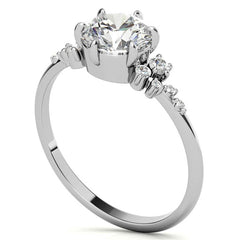 Round Brilliant Moissanite Scatter Design Engagement Ring