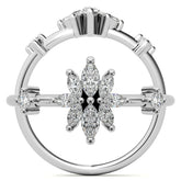 Unique Lab Grown Diamond Flower Inspired Wedding Ring