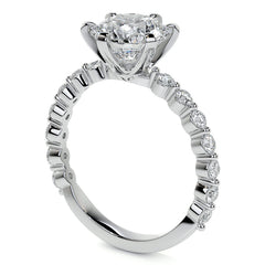 6-Prong Round Single Prong Moissanite Engagement