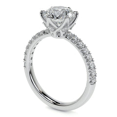 Round Woven Moissanite Engagement Ring