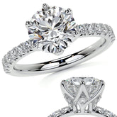 Round Woven Moissanite Engagement Ring