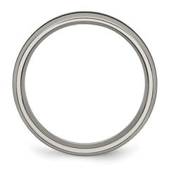 Titanium Polished with Black Carbon Fiber Inlay 6mm Band