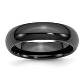 Titanium Black Ti Polished 6mm Band