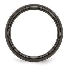 Titanium Black Ti Polished 6mm Band