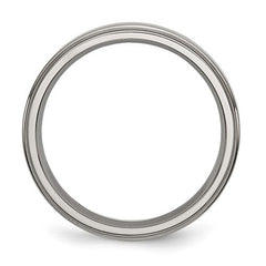 Titanium Polished 5mm Ridged Edge Band