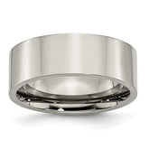 Titanium Polished 8mm Flat Band