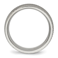 Titanium Polished and Textured 8mm Band