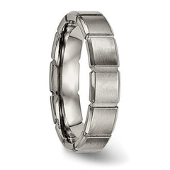 Titanium Brushed and Polished 5mm Grooved Band